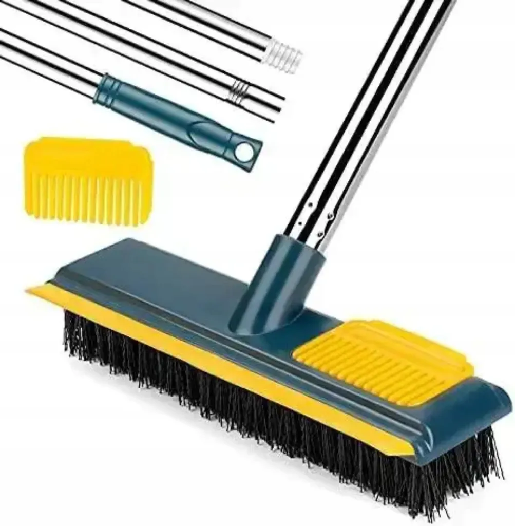 Scopa 2 in 1 Blu con Pettine Raschiatore 108cm - Addio Fughe Sporche