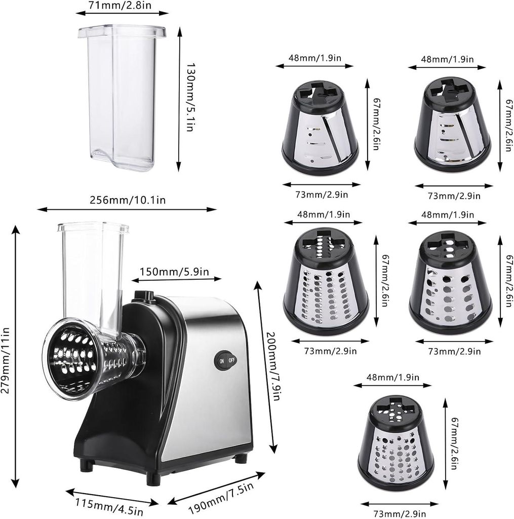 5 in 1 Elektrischer Gemüsehobel, 550W Automatische