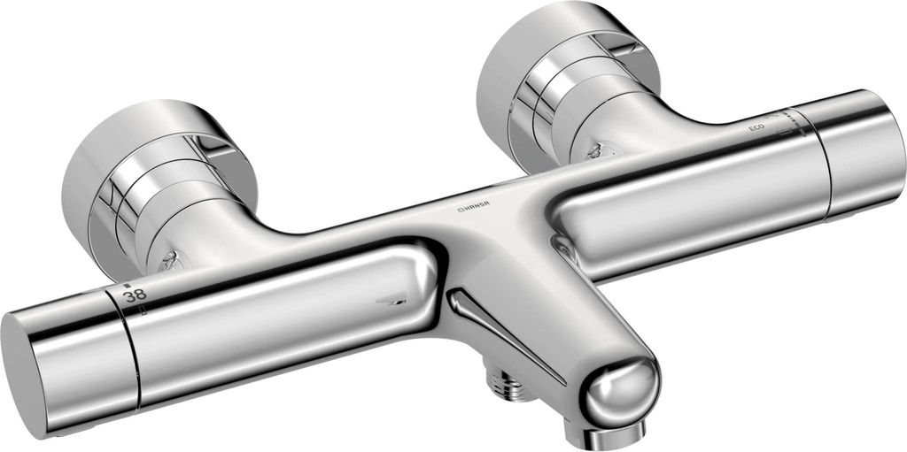 HANSA HANSAPRISMA Wannenfüll- und Brausebatterie, Ausladung 180mm, feststehender Auslauf, 58102301