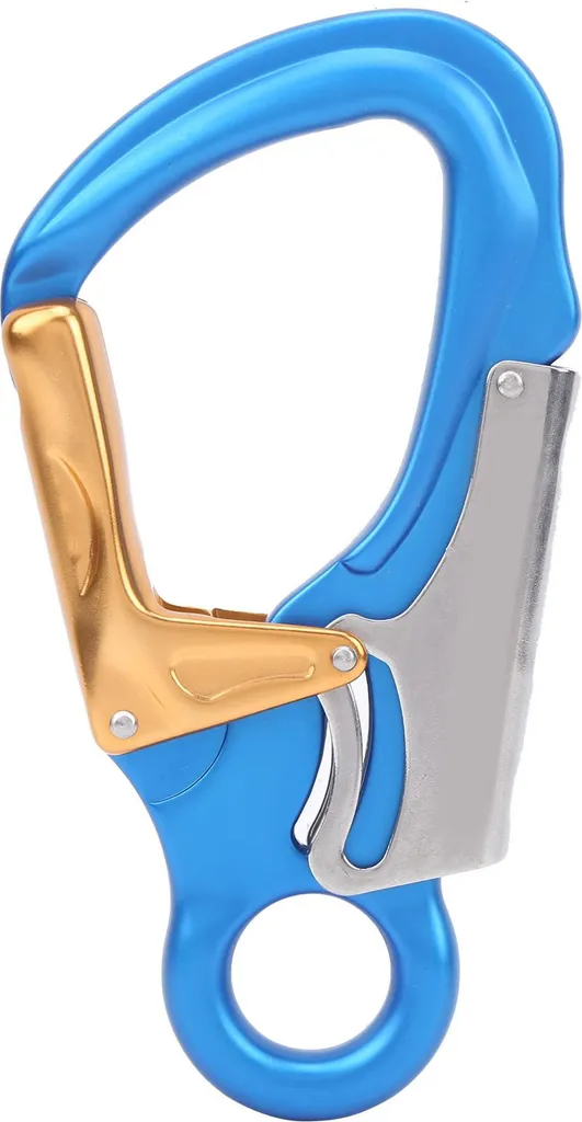 Camnal AutoLock D-Locking Snap gancio di bloccaggio in alluminio per arrampicata su roccia e alberi (blu)