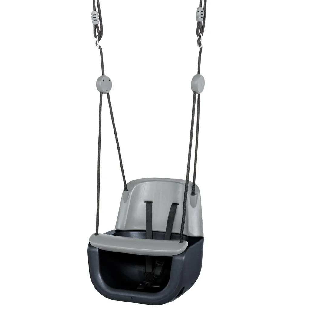 Balançoire TRIBECCO 3-en-1 avec ceinture de sécurité anthracite 70kg