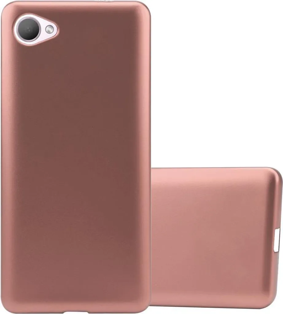 Cadorabo Hoesje voor HTC Desire 12 PLUS in METAAL ROSE GOUD - Hard Case