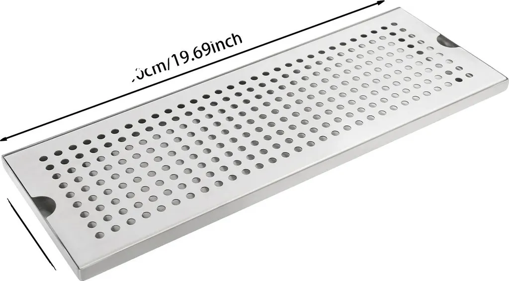 Drip Tray Birra Nero in Acciaio Inox | Design Elegante con Scarico
