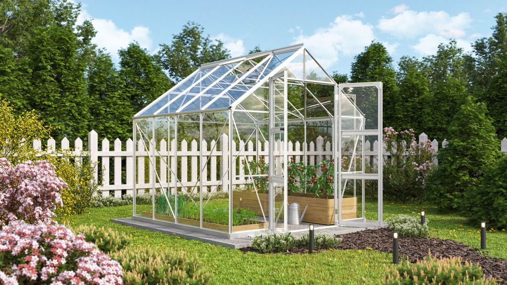 Vitavia Gewächshaus "Domus 6700" aluminium 6,7 m² 3 mm ESG