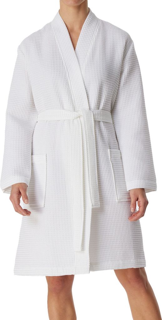 Schiesser Damen Bademantel Gr. S weiss