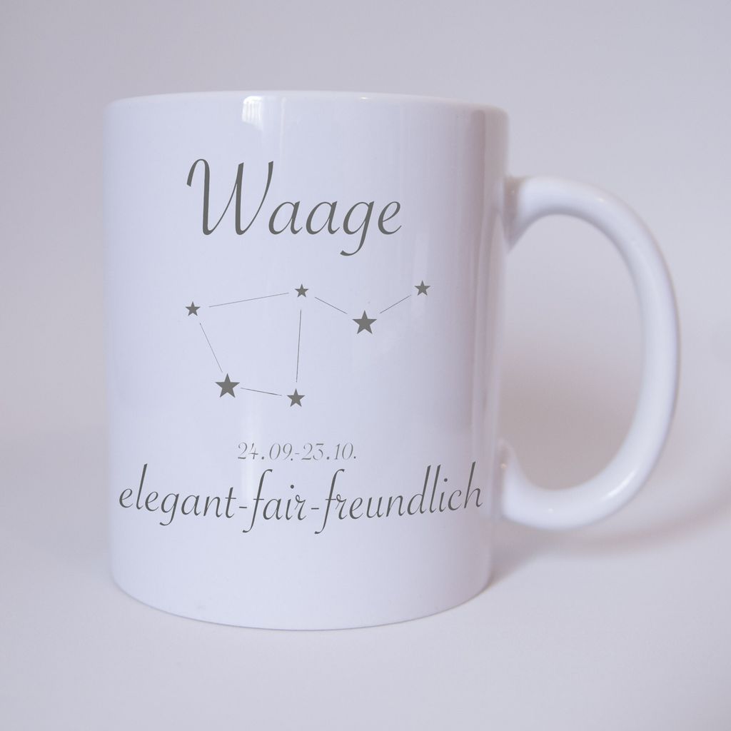 Sternzeichen Waage - Tasse - Kaffeetasse - Tasse mit Spruch