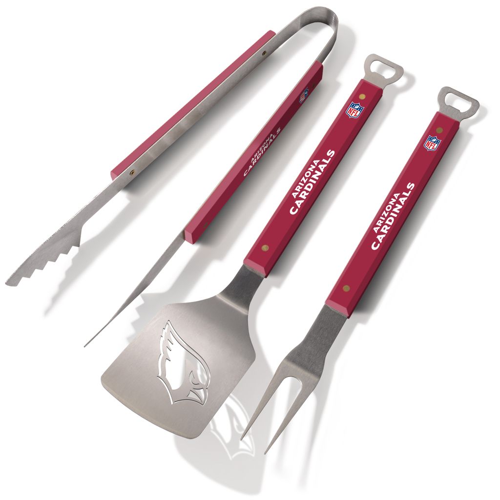 NFL Arizona Cardinals Grillbesteck 3teilig Set Spirit Barbecue BBQ Grillzange