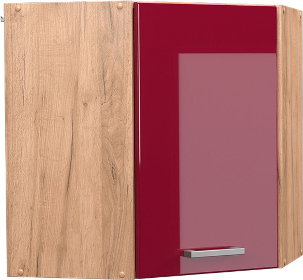 Eckhängeschrank Vicco R-Line Rot Hochglanz 57 cm, Model 37147