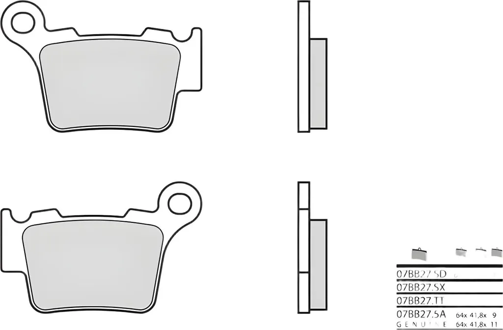 Plaquettes de frein Offroad BREMBO 07BB27 idéales pour moto TT et Trail