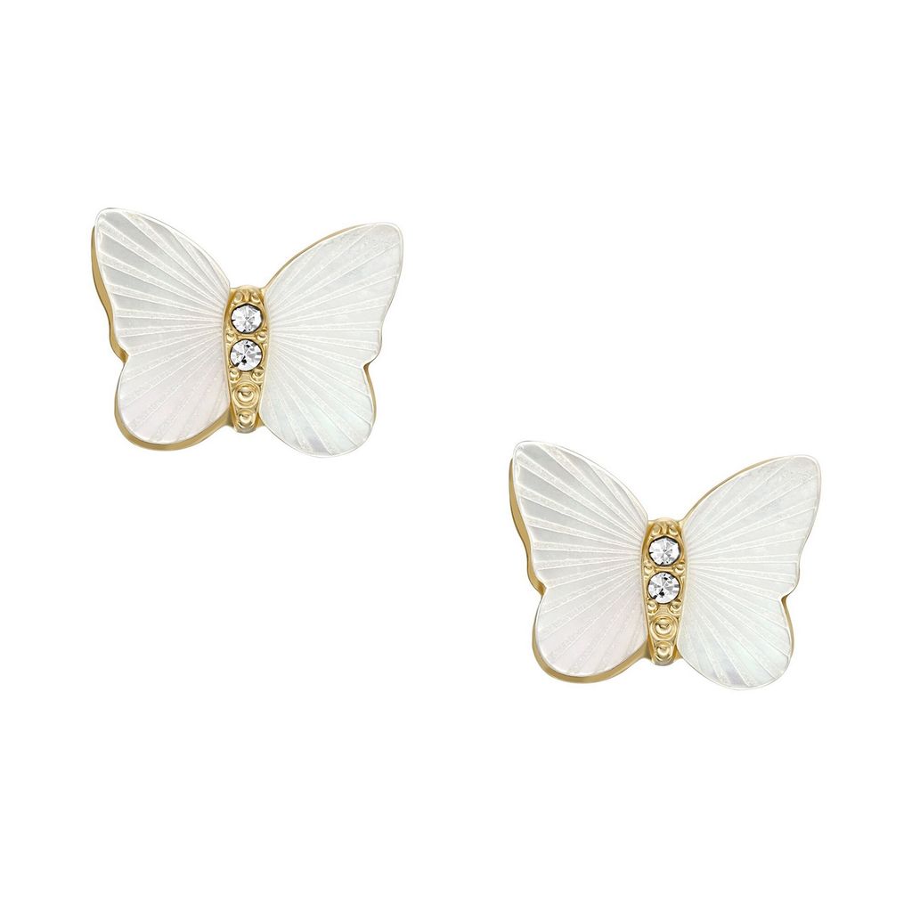 Fossil JF04422710 Kolczyki sztyfty damskie motyl stal Zdjęcie produktu 