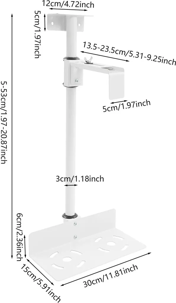 Support PC ajustable sous table acier lourd or et design ventilé