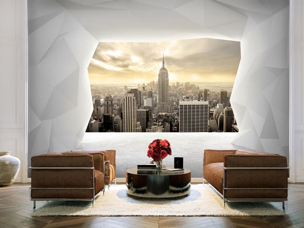 Vlies Fototapete 400x280 cm Tapeten Wandtapete XXL Hoch City Stadt New York d-C-0009-a-b