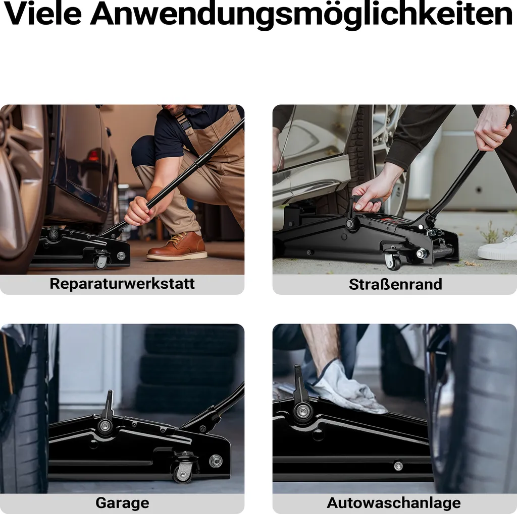 Wiltec Martinetto Idraulico 3t: Cric Professionale per Auto e SUV - 8