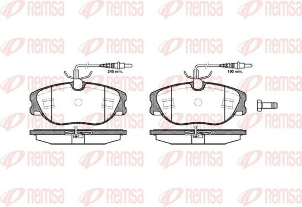 REMSA 0305.44 Bremsbelagsatz, Scheibenbremse OE 425110 kompatibel mit Evasion, Jumpy, Scudo, Ulysse, Zeta, C-Klasse, CLC-Klasse, CLK, E-Klasse, SLK...