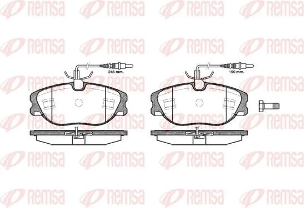 Plaquettes de frein REMSA 0305.44 pour Evasion Jumpy et Mercedes Classe C