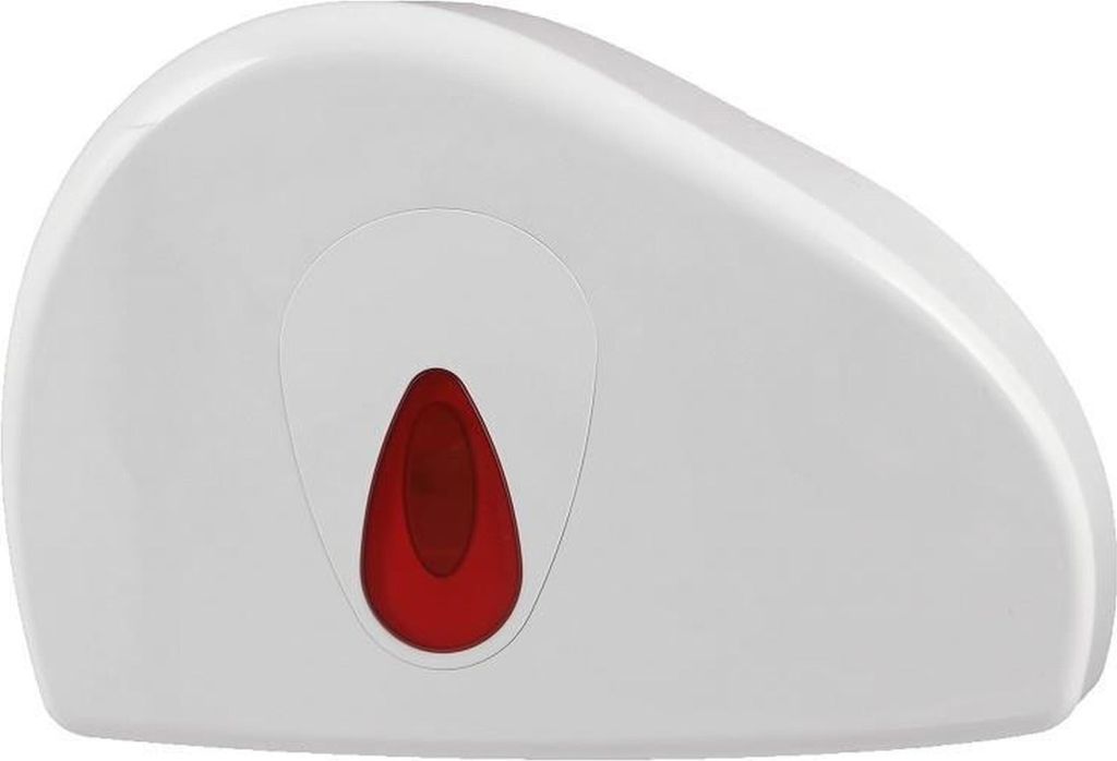 PlastiQline Großrollenspender MINI + Restrolle - Kunststoff - Farbfenster rot