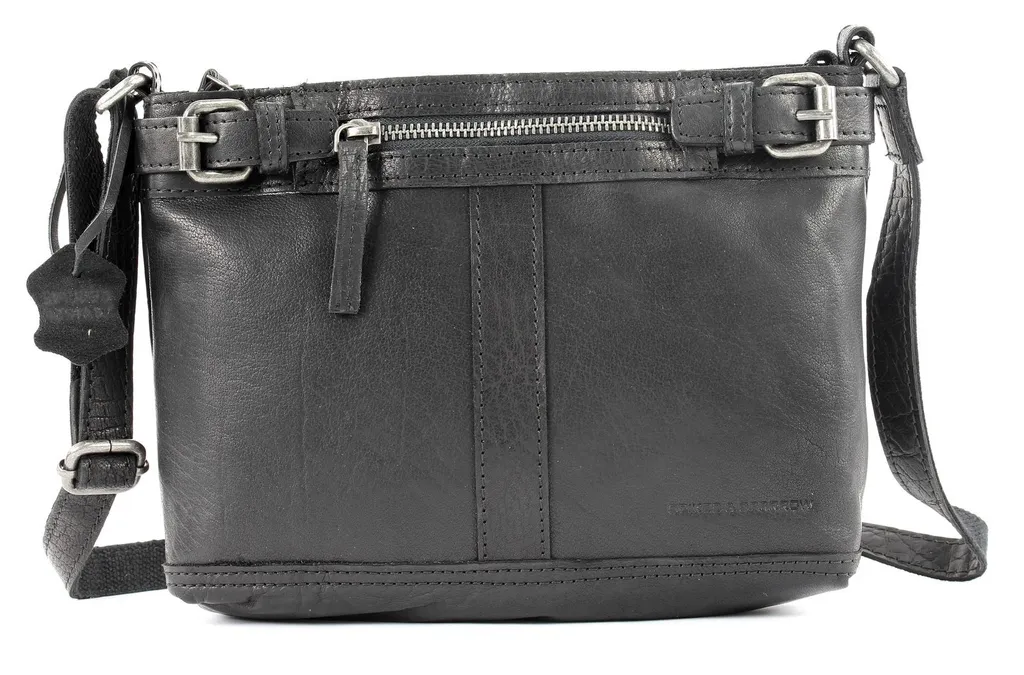 Spikes & Sparrow Bronco Borsa Lavoro Nero | Crossbody in Pelle Elegante