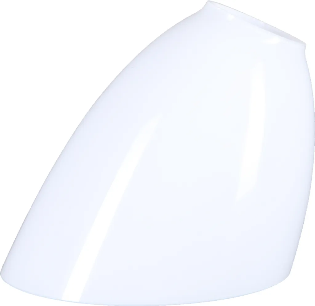 Globe verre navette WL453 pour réparer lampe E27 opale blanc brillant
