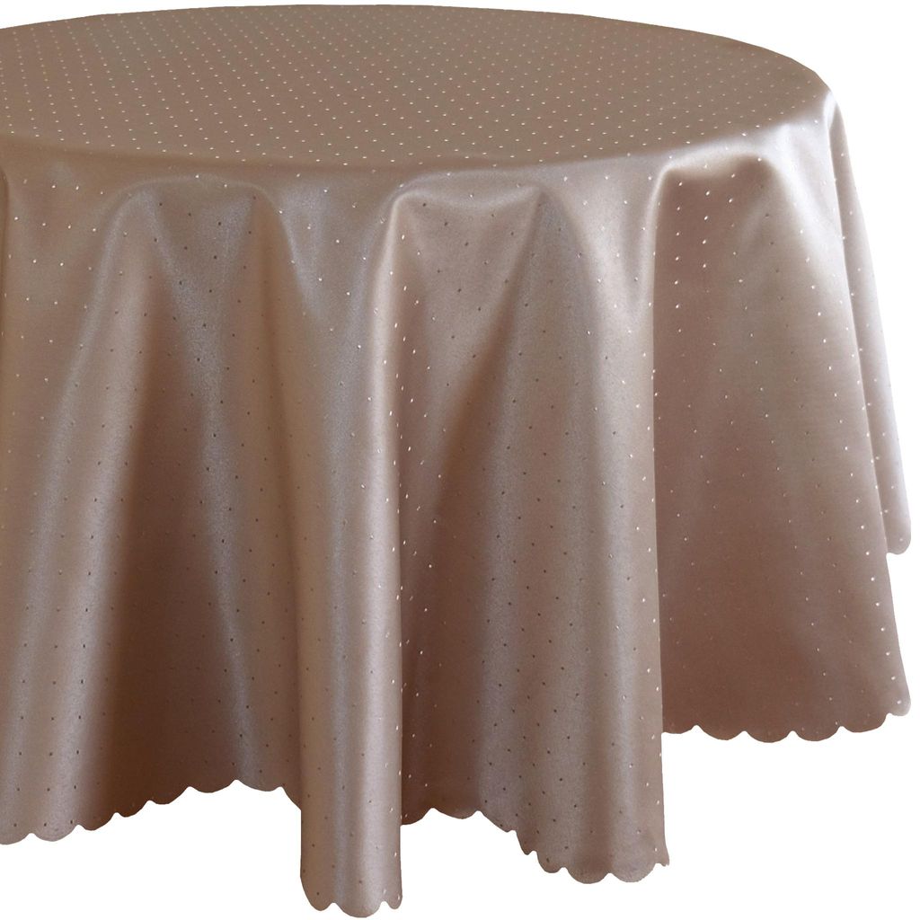Tischdecke 160 x 220 cm oval in Hellbraun für Esstisch & Produktbild 