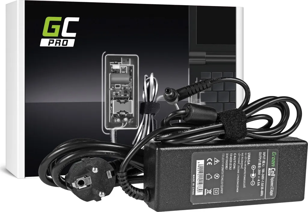 Alimentation Green Cell 90W AD13P - Adaptateur Secteur PC Noir Durable