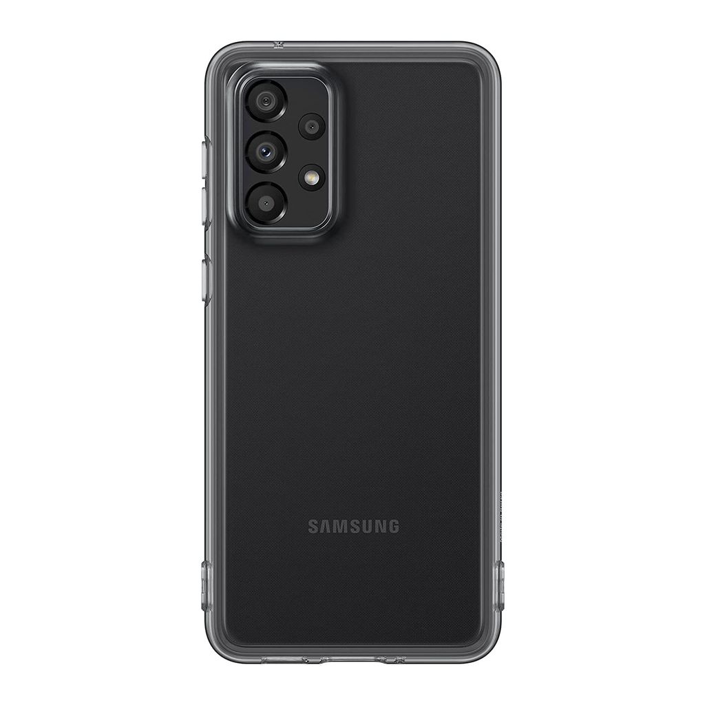 Soft Clear Cover EF-QA336 für das Galaxy A33 5G, schwarz Handyhülle