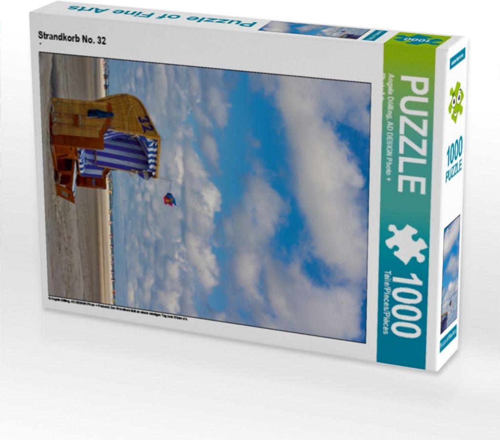 CALVENDO Puzzle Strandkorb No. 32 1000 Teile Puzzle hoch | 1000 Teile Lege-Größe 64x48cm Foto-Puzzle für glückliche Stunden