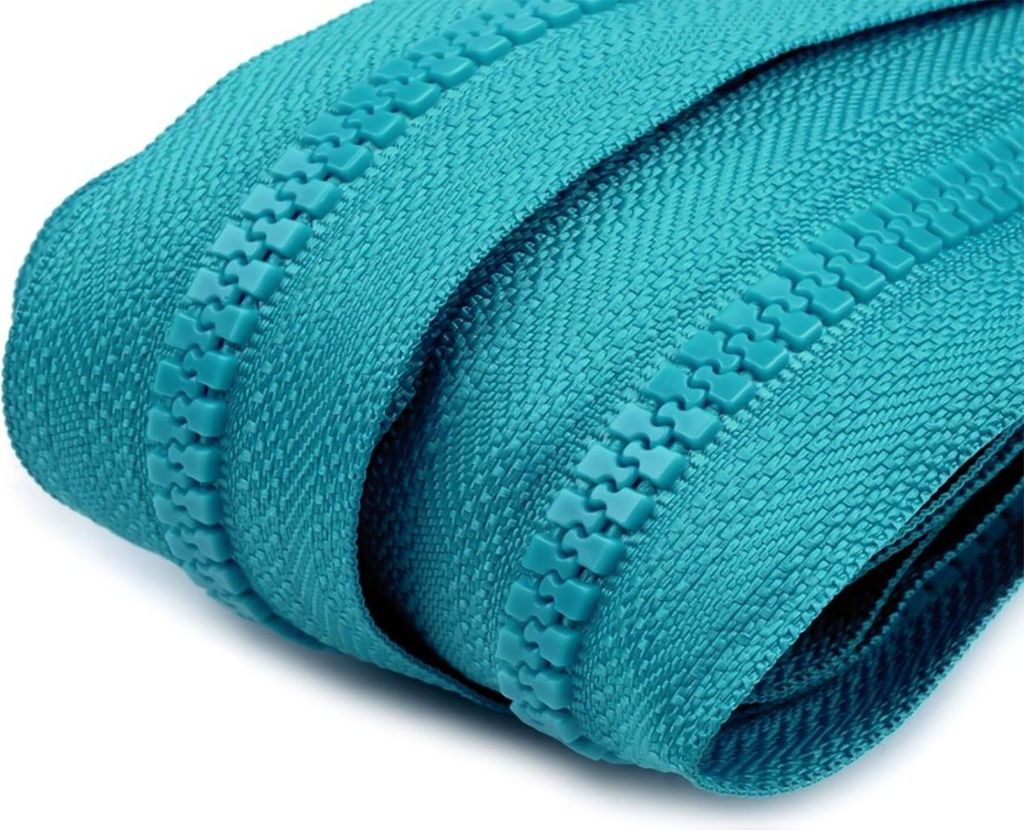 Kunststoff-Reißverschluss 10m endlos Profil 5mm, Farbwahl - Profilreißverschluss,207 aqua