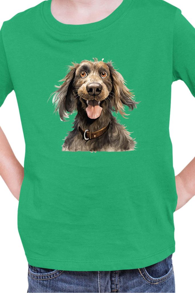 Kinder T-Shirt Funny Dogs Breeds Cocker Spaniel Dog Breed, 5-6 Jahr - 116 / Grün