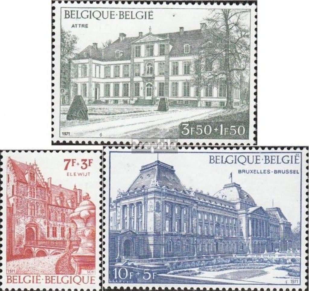 Briefmarken Belgien 1971 Mi 1658-1660 (kompl.Ausg.) Produktbild 