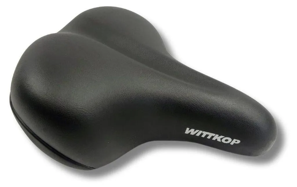 Selle de vélo de transport basique et confortable noire sans ressort