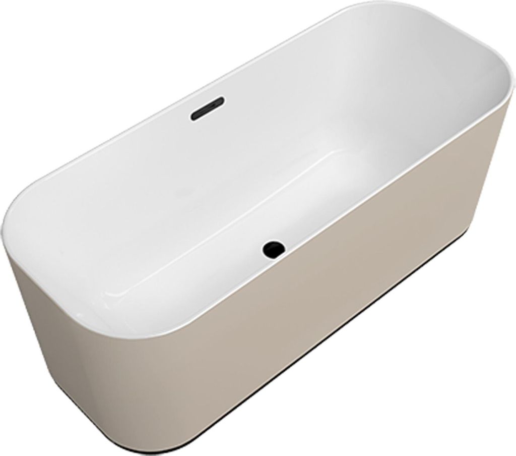 V&B Freistehwanne Finion Gold-Colour on D 170x70cm, PtoVtl., ÜL, Design-Ring, weiß