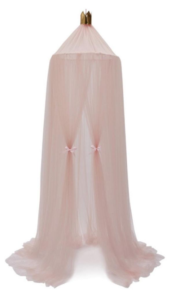 Nordic Princess Crown Dome Moskitonetz, Anti-Moskito, 7-lagiges Mesh-Zelt, Kinderzimmerdekoration, 240×60cm Rosa