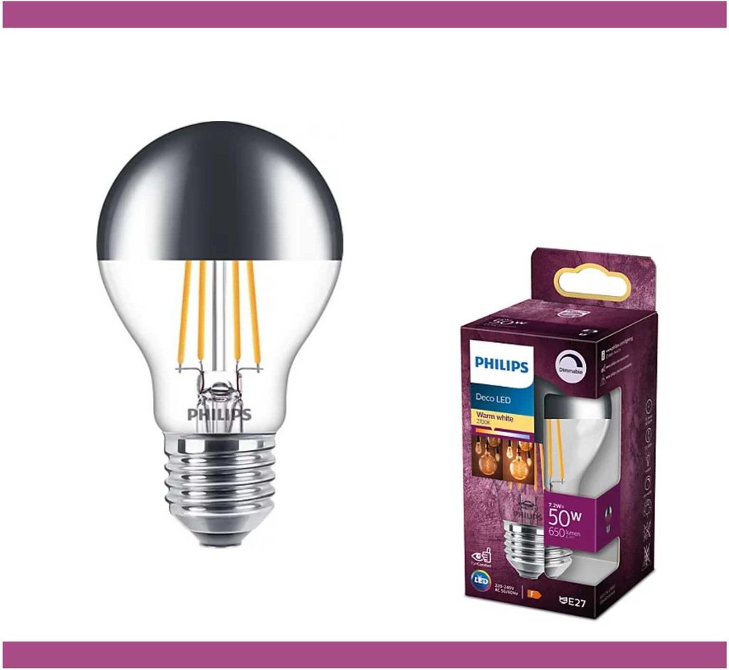 Philips 8718699782474, 7,2 W, 50 W, E27, 650 lm, 15000 h, Obrázek produktu 