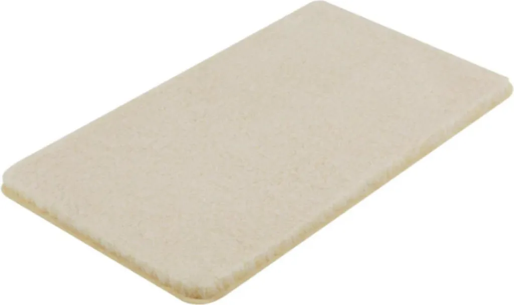 Tapis de Bain Moelleux Antidérapant Relax Beige Sable Format 60x100 cm