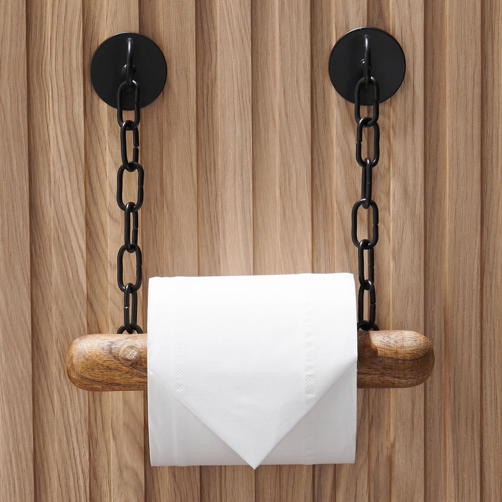 DEKAZIA® Toilettenpapierhalter Holz | Klopapierhalter ohne Produktbild 