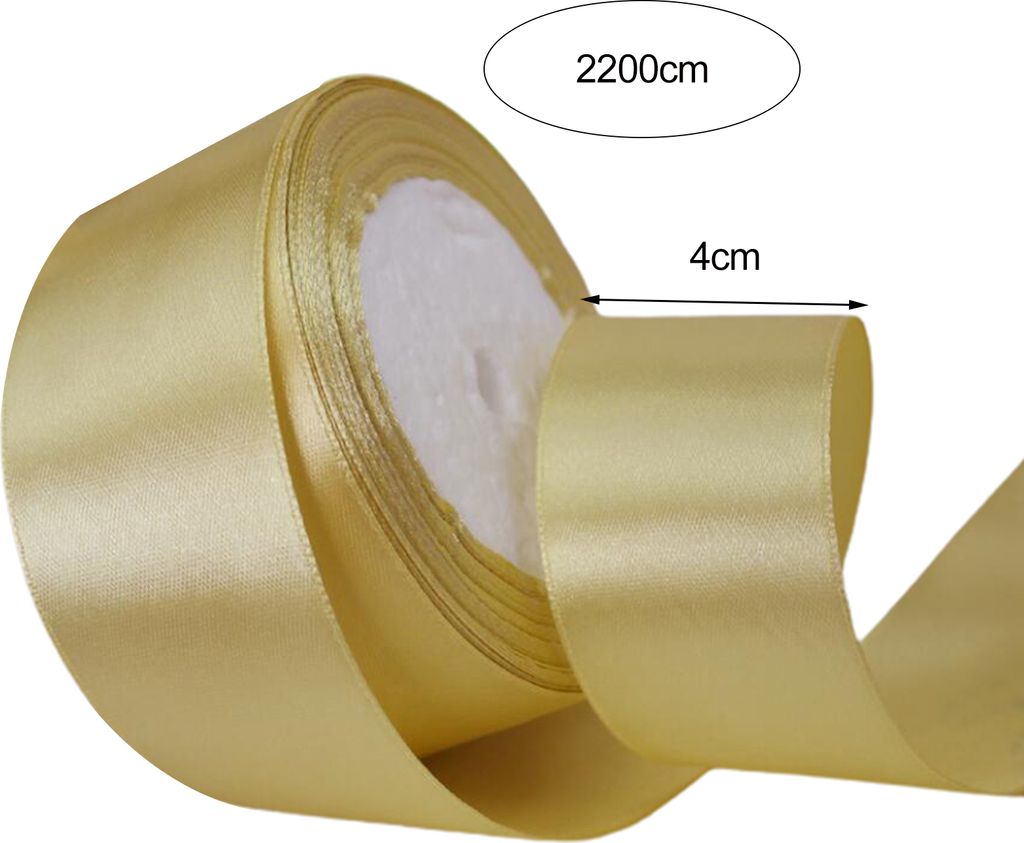 1 Rolle 22 m, 4 cm breit, Satin-Hochzeitsband, Rolle, Geschenkverpackung, Blumensträuße, Schleifenherstellung, Dekoration, Heimdekoration