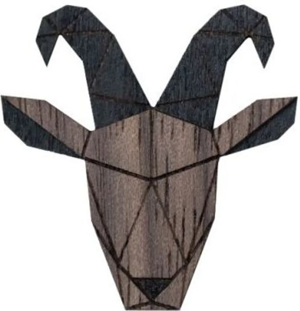 Spilla Capricorno in Legno BeWooden - Spirito Libero e Natura