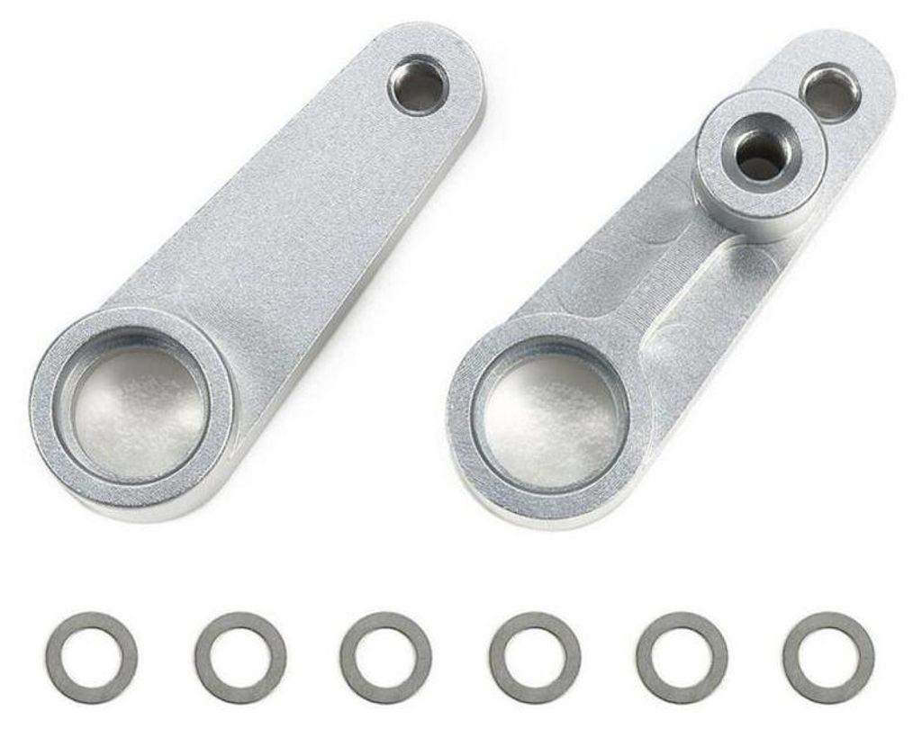 Alu Lenkhebel L/R für BB-01 Chassis silber eloxiert Produktbild 