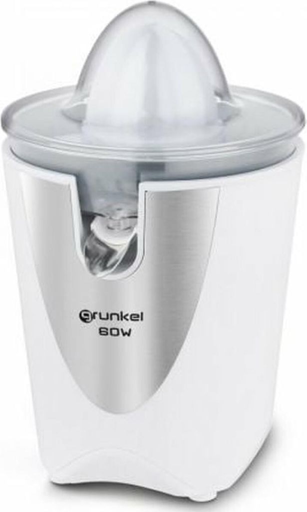 Grunkel EXPRIMIDOR XP-VC60B/ 60W/ CAPACIDAD 0.5L, Zentrifugal-Entsafter, Weiß, Kunststoff, Edelstahl, 60 W