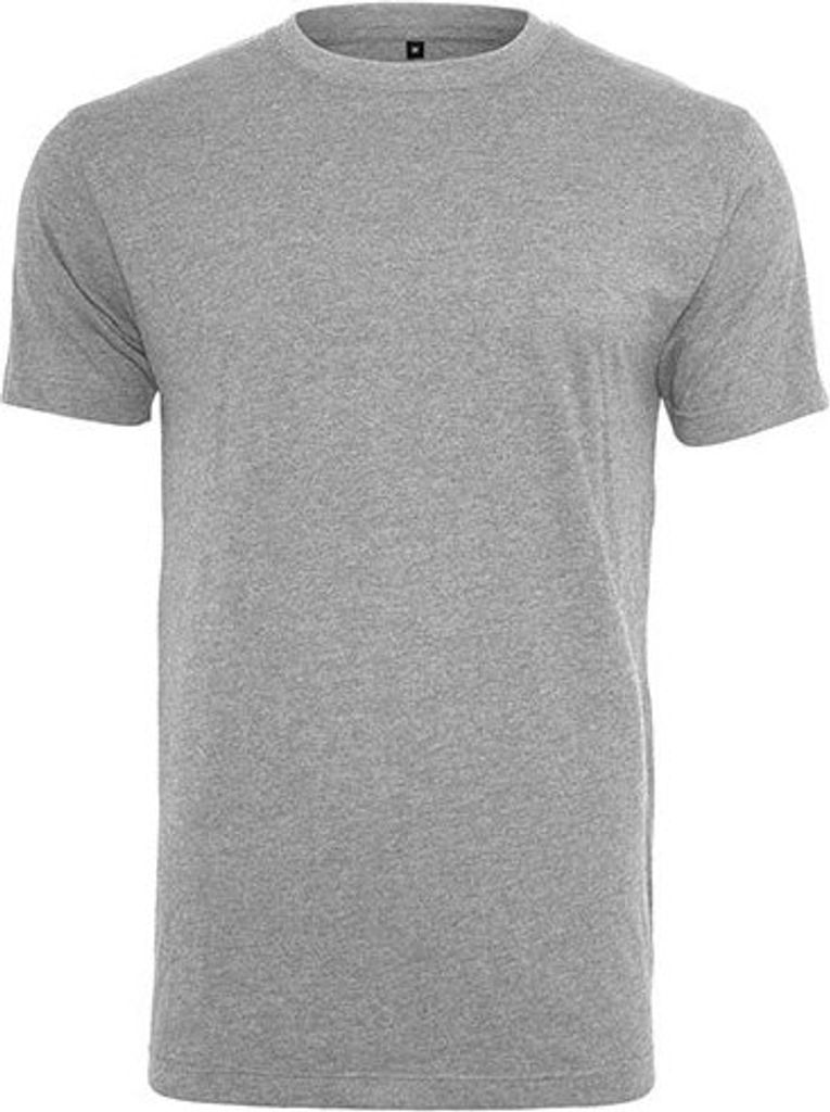 Build Your Brand BY004 | Round Neck Herren T-Shirt - Farbe: Heather Grey - Größe: XL