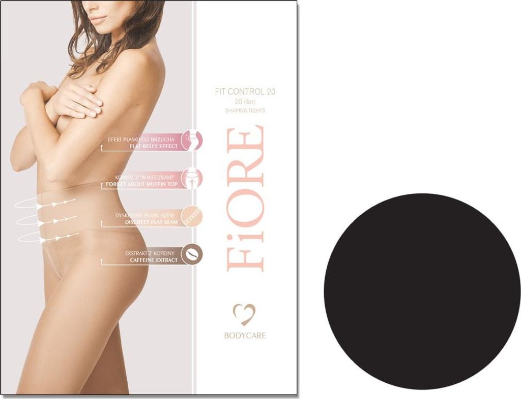 Bauchfalten korrigierende Schlankheitsstrumpfhose 20den 4 Black