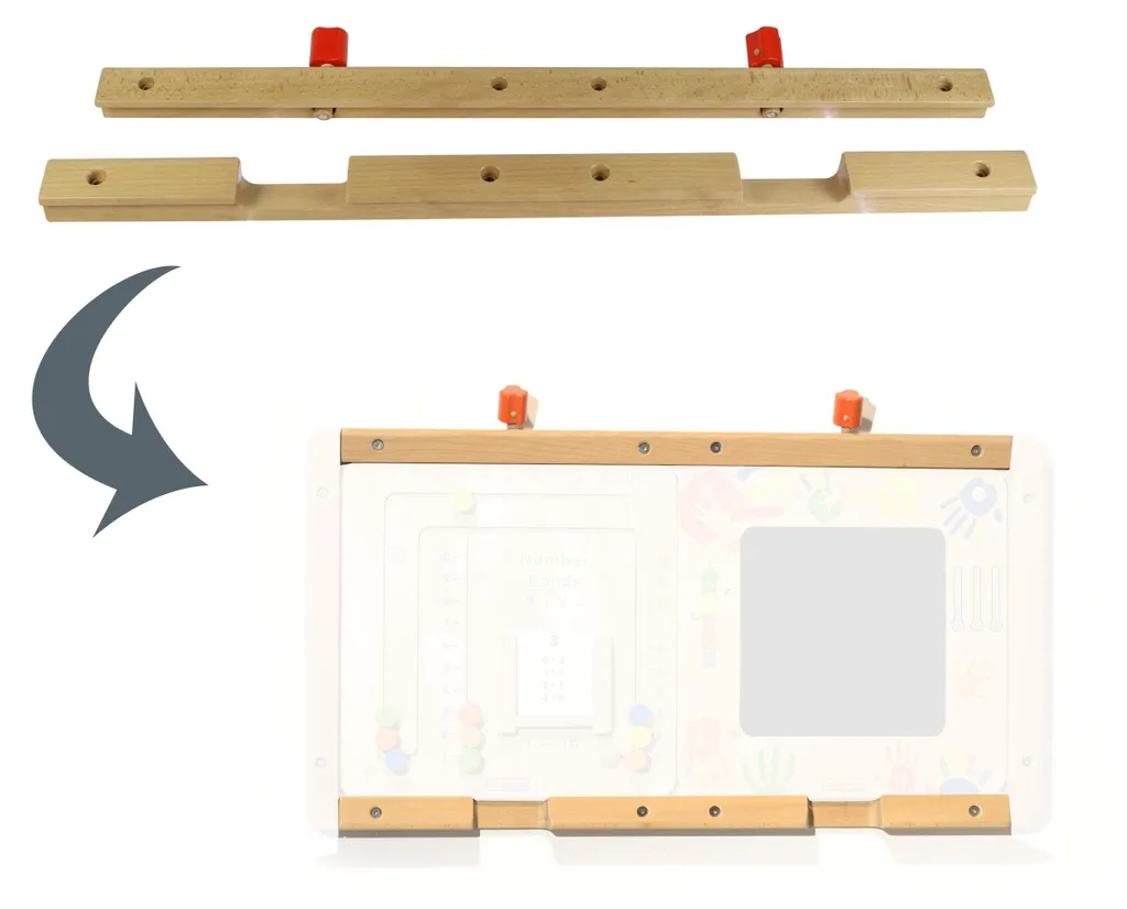 Flex Frame Masterkidz à 2 planches en bois naturel pour mur d'éveil