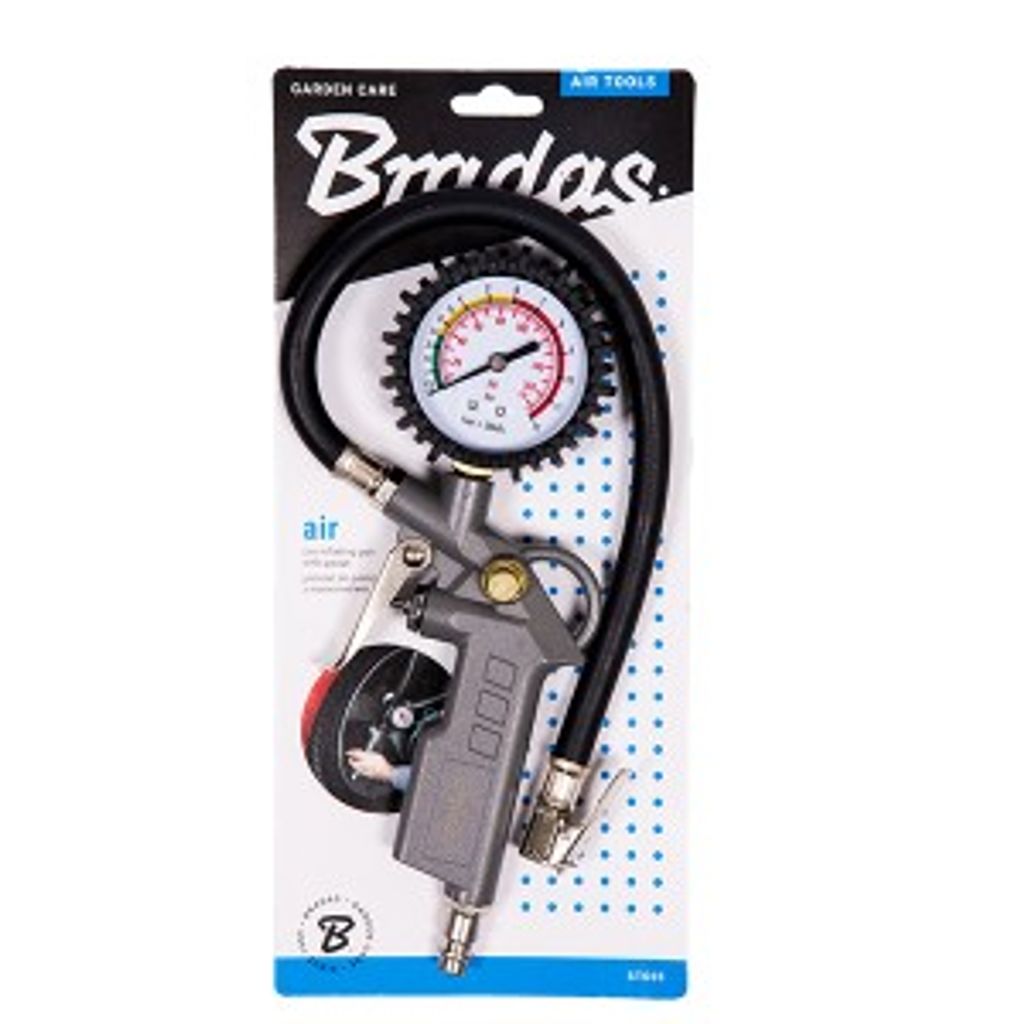 Reifenfüllpistole mit Manometer Luftdruckprüfer STG05 Bradas 9747