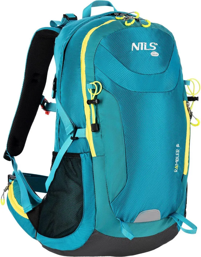 Sac de voyage touristique 40L bleu, sac à dos polyvalent et léger