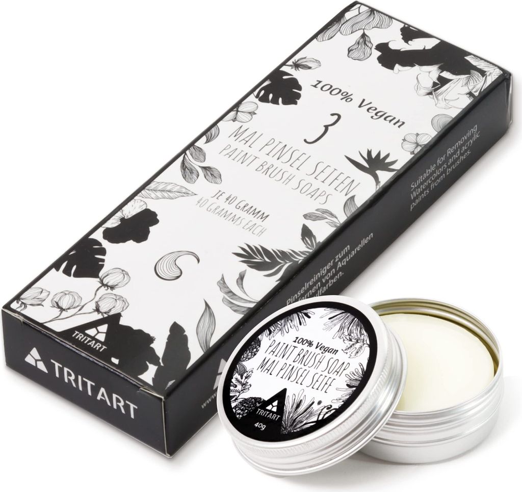 Tritart Pinselreiniger für Acrylfarbe und Aquarell - 3X Produktbild 