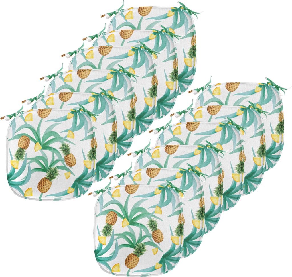 ABAKUHAUS Hawaii Polster für Esszimmerstühle, Botanik Inspired Früchte, Dekoratives wasserfestes Kissen mit Riemen für Küchensitze, 40 cm x 40...