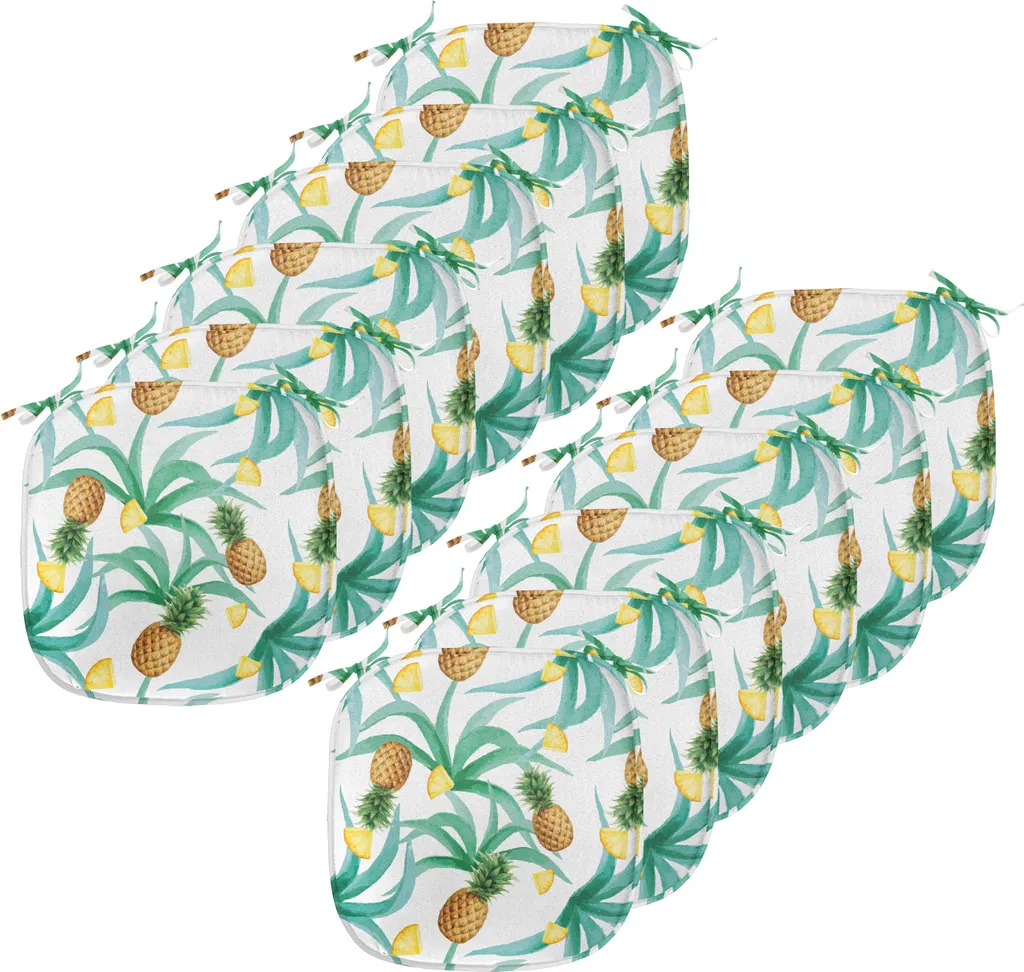 Set 12 Cuscini Sedie 40x40 Impermeabili ABAKUHAUS Hawaii Verde Giada