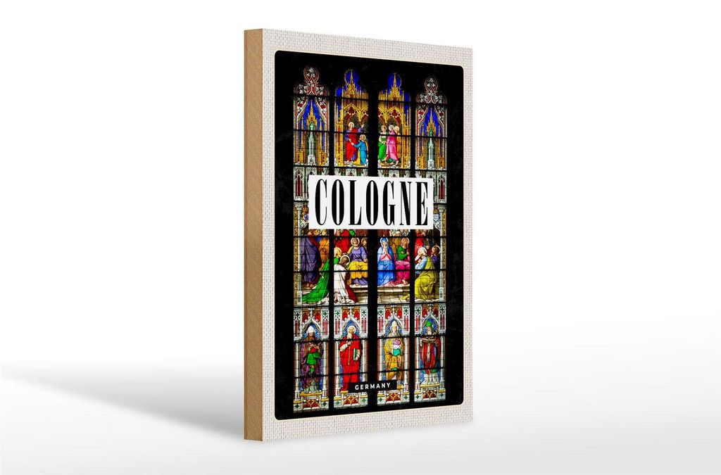 Holzschild Reise 20x30cm Köln Dom Geschichte Christus Produktbild 