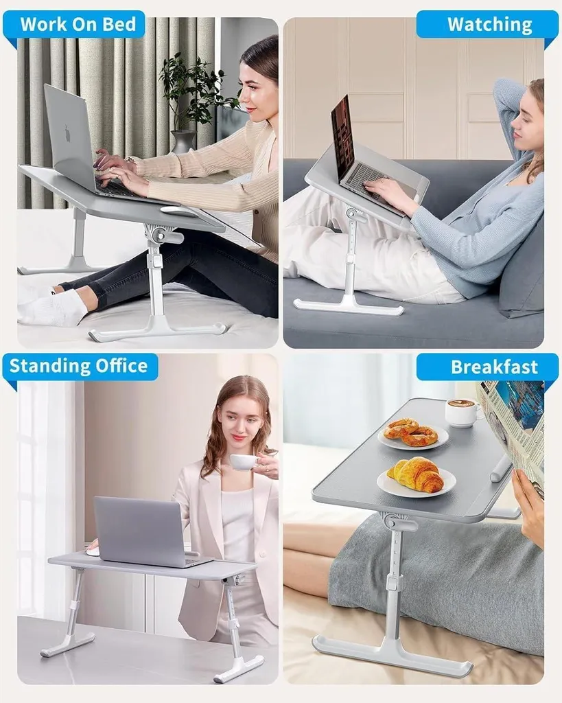 Support PC Portable pour Lit : Fini le Mal de Dos - Table Réglable 60cm - 8