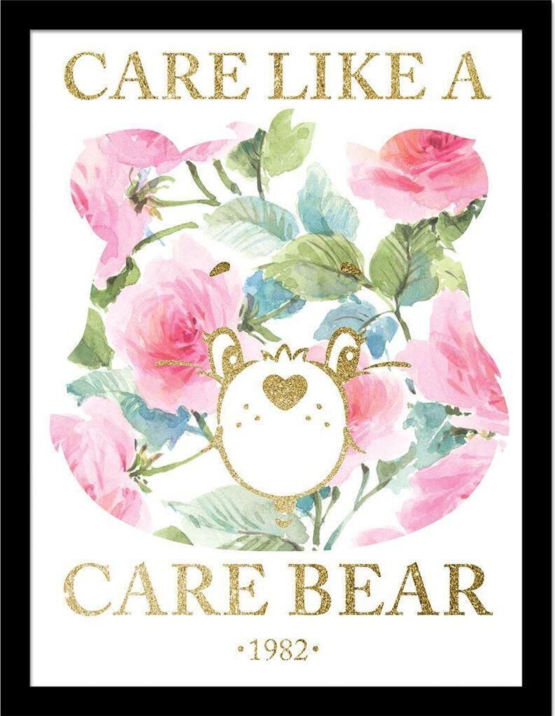 Care Bears - Eingerahmter Druck "Care Like A Care Bear" PM10443 (40 cm x 30 cm) (Weiß/Pink)